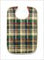 Feeding Bib With Snap Closure 21" X 33" Plaid Cloth Facing - BeHope