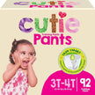 Cuties Training Pant Girl 3t-4t 32-40lbs Case/92 Each - Behope