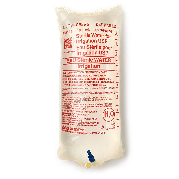Sterile Water For Cbi Irrigation Solution 1000ml Bag Usp Case/12 Each - Behope