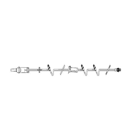 Iv Continu-flo Solution Set W/three Clearlink Luer Activated Valve & Luer Lock Adapter With Retractable Collar 107" Length 10 Drop Case/48 Each - Behope