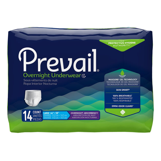 Prevail Protective Underwear Overnight Large Case/56 Each - BeHope