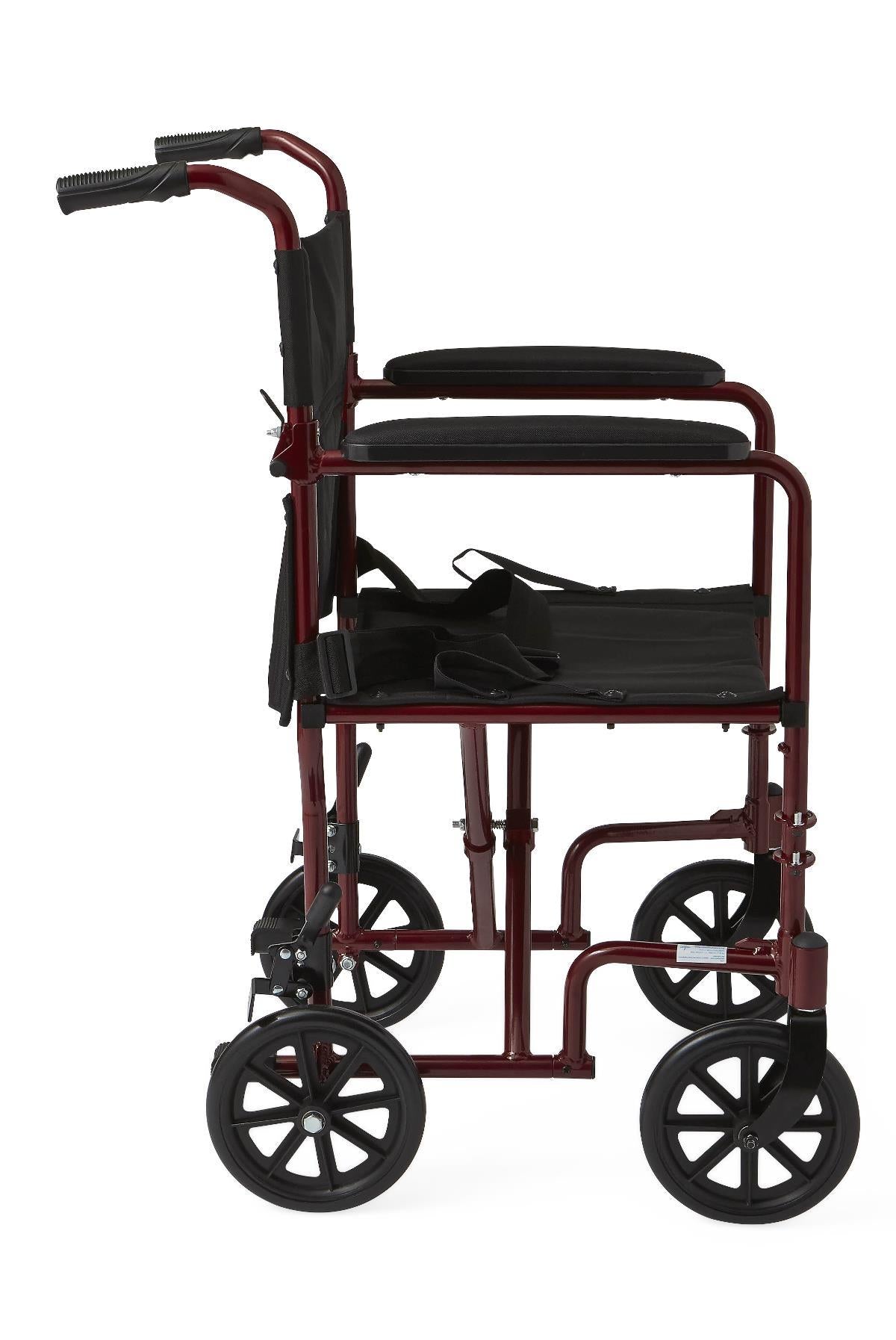 Medline Basic Aluminum Transport Chair 19" Wheels