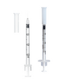 Sol-m 0.3ml Syringe With Fixed Needle 31g X 8mm(5/16") Blister Sterile Box/30 Each - Behope