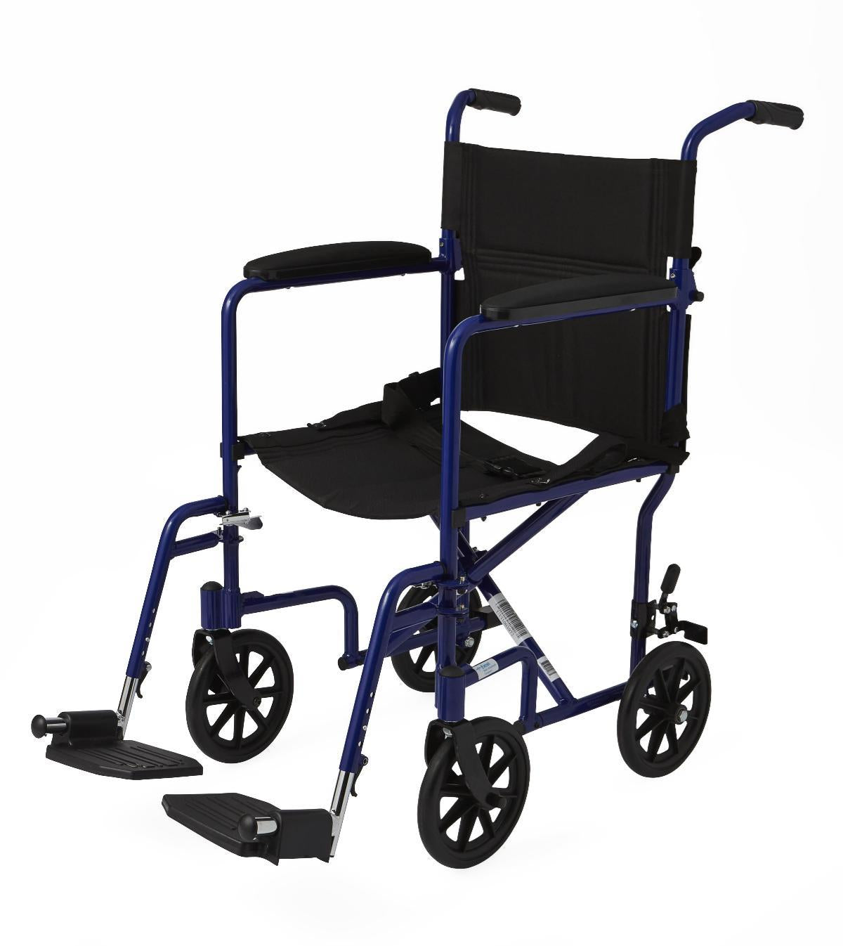 Medline Basic Aluminum Transport Chair 19" Wheels