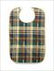 Feeding Bib With Velcro Closure 21" X 33" Plaid Cloth Facing - BeHope