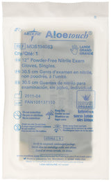 AloeTouch Sterile 12" Powder-Free Nitrile Exam Gloves Extended Cuff Green