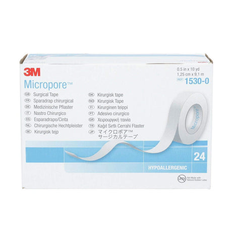 Micropore Paper Tape 1/2"x10yd White Box/240 Yard - Behope