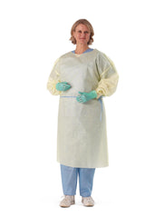 Medline AAMI Level-2 Multi-Layer SMS Medium-Weight Isolation Gown with Tape-Tab Neck and Elastic Wrist - BeHope