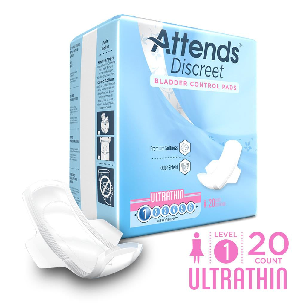 Attends Discreet Ultra-thin Bladder Control Pad 20 Per Printed Package Case/480each - Behope