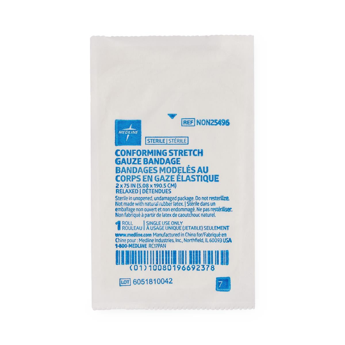 Medline Sterile Conforming Stretch Gauze Bandages