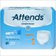 Attends Advanced Protective Underwear Super Plus Absorbency With Leg Gathers Medium 20 Per Printed Package Case/80 Each