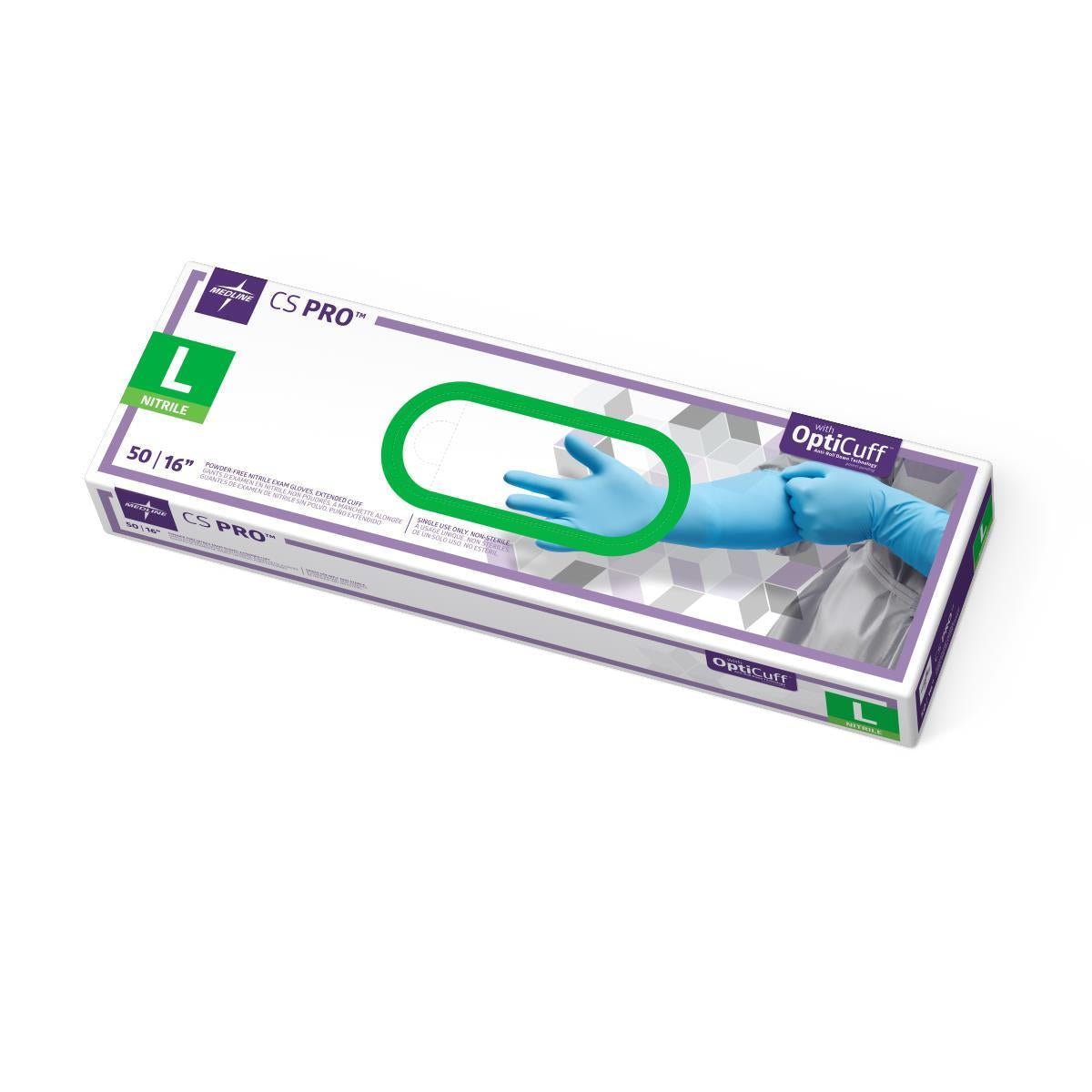 CS Pro Powder-free Nitrile Exam Glove Extended Cuff 16"