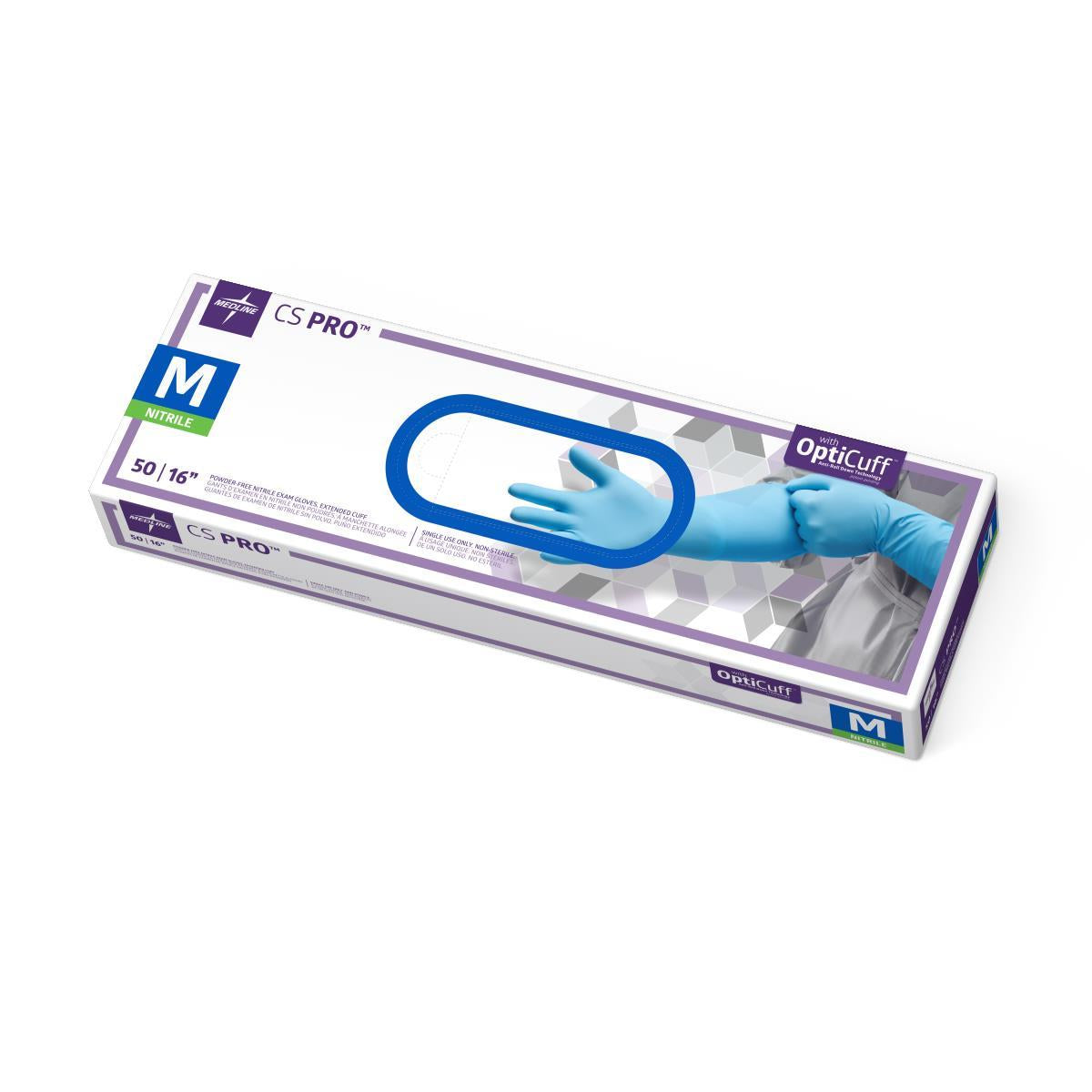 CS Pro Powder-free Nitrile Exam Glove Extended Cuff 16"