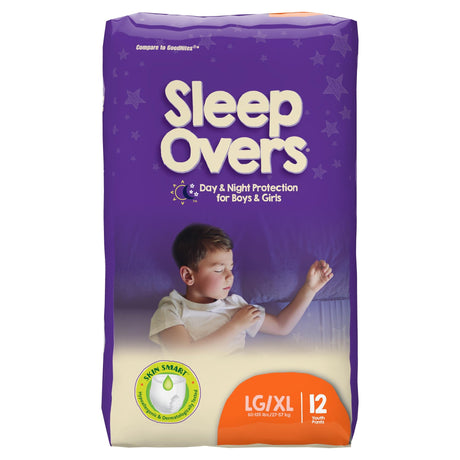Prevail Sleep-overs Youth Pull-on Pants Large 65-125lb Case/48 Each - Behope