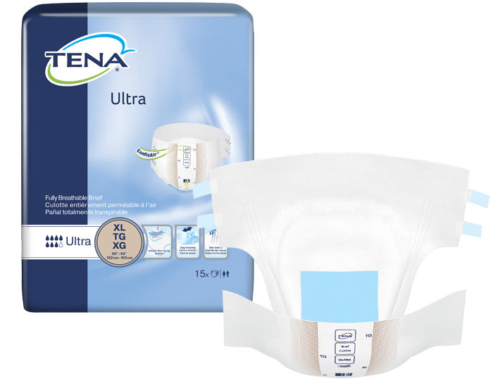 TENA Ultra Incontinence Brief Ultra Absorbency X-Large (Pack of 60)