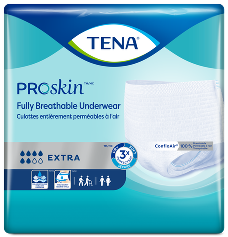 Sous-vêtements d'incontinence extra-protecteurs TENA à absorption supplémentaire