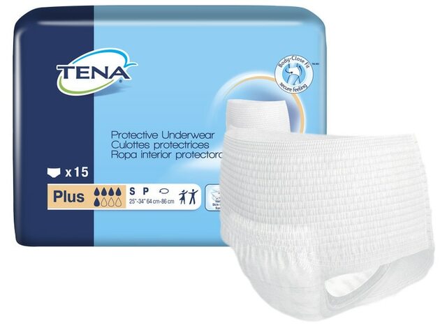 Sous-vêtements protecteurs pour incontinence TENA Plus avec absorption accrue