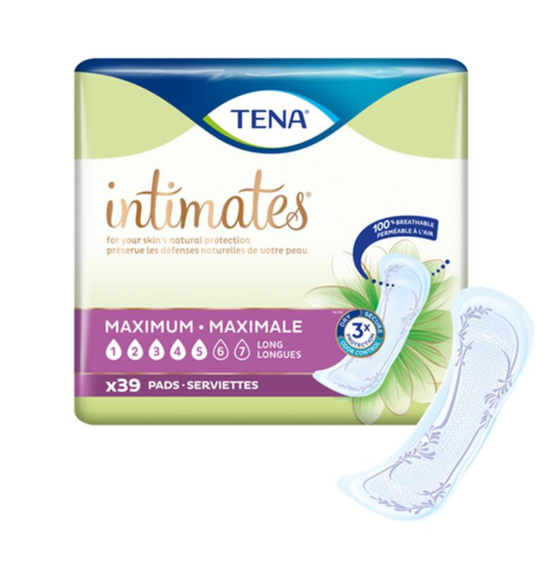 Serviettes pour incontinence Tena® Intimates™ à absorption maximale, longueur longue