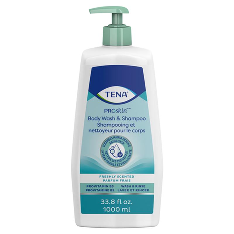 Gel de baño y champú Tena® Proskin™, 16,9 onzas líquidas.