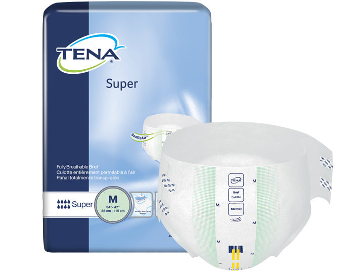 Tena® Super Incontinence Brief, Super Absorbency, Medium