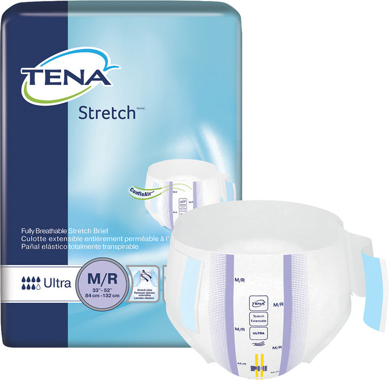 Tena® Stretch™ Ultra Incontinence Brief, Ultra Absorbency, Medium/Regular