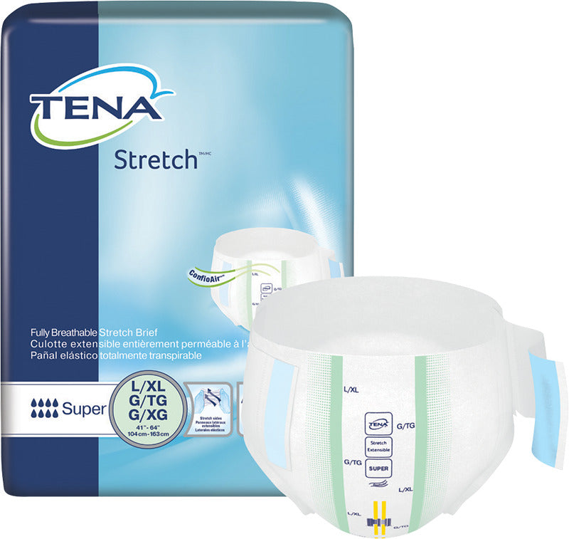 Tena® Stretch™ Super Incontinence Brief, Super Absorbency, Large/X-Large