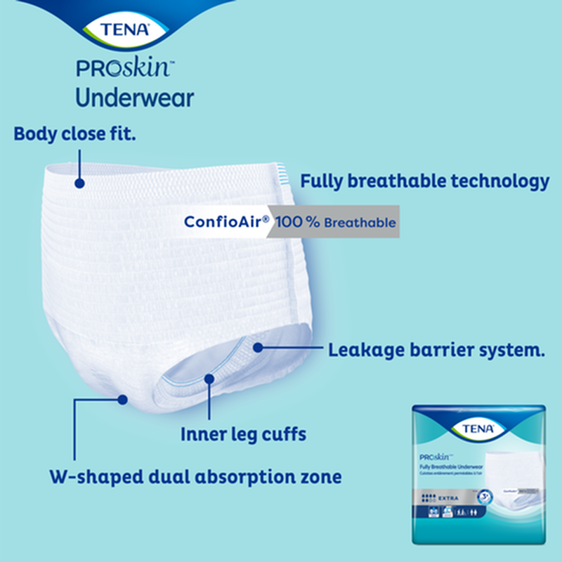 (16/pkg)  Tena Protective Underwear Extra, Large Size 45in-58inmore Info... - BeHope