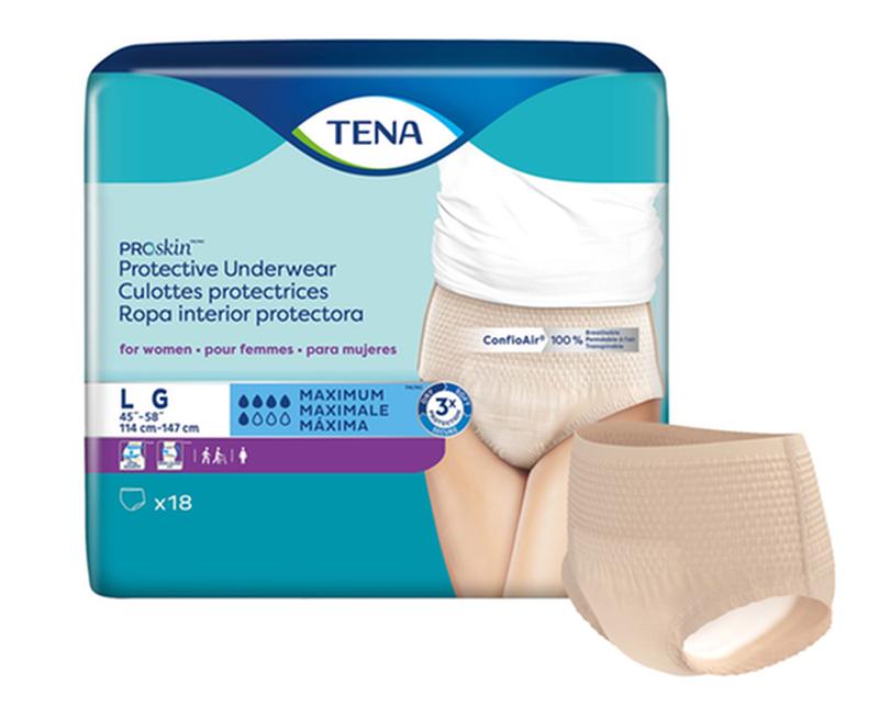 Ropa interior protectora para incontinencia Tena® Proskin™ para mujeres, máxima absorción, talla grande