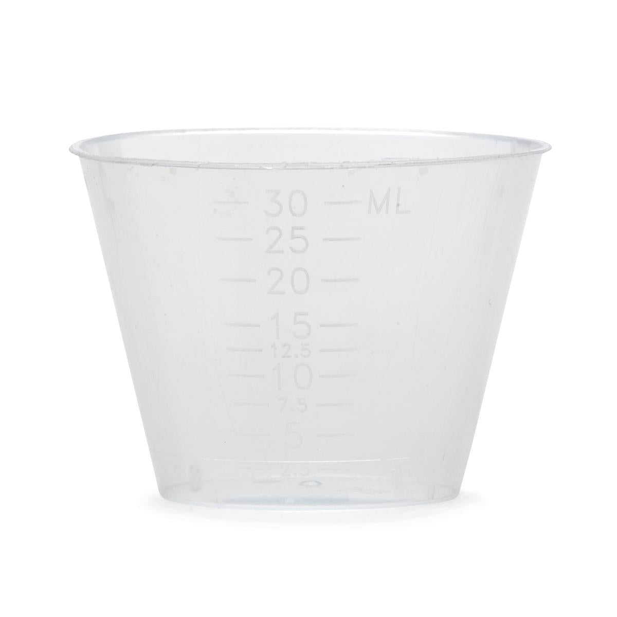 Paquete de 100 vasos graduados de plástico para medicamentos, 1 oz