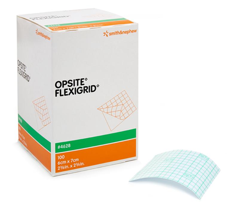 Apósito adhesivo en película Flexigrid Opsite Bx/20, tamaño 12 cm x 25 cm