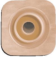 Barrière cutanée flexible Stomahesive® Natura®, 4" X 4" (10 cm x 10 cm) beige, ouverture de stomie prédécoupée 1/2" (13 mm), bride 1-3/4" (45 mm) - Boîte de 10