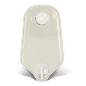 Poche d'urostomie Natura® en deux parties, bride 1-1/4" (32 mm), transparente 10" (25,4 cm), robinet Accuseal® - Boîte de 10