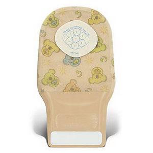 Barrière cutanée monobloc Stomahesive® Little Ones®, ouverture de stomie à découper de 0 à 9/10 po (0 mm à 23 mm), poche drainable, transparente de 11 cm (4 po), Invisiclose® - Boîte de 10