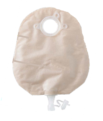 Bolsa de urostomía de dos piezas Natura®, brida de 1-3/4" (45 mm), transparente de 10" (25,4 cm) - Caja de 10