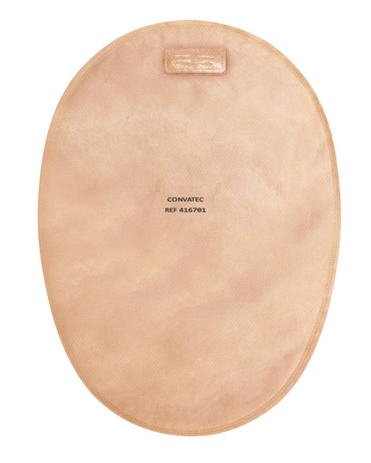 Barrera cutánea Stomahesive® de una pieza Esteem®+, abertura para estoma precortada de 2" (50 mm), bolsa cerrada, transparente de 8" (20,3 cm) - Caja de 30