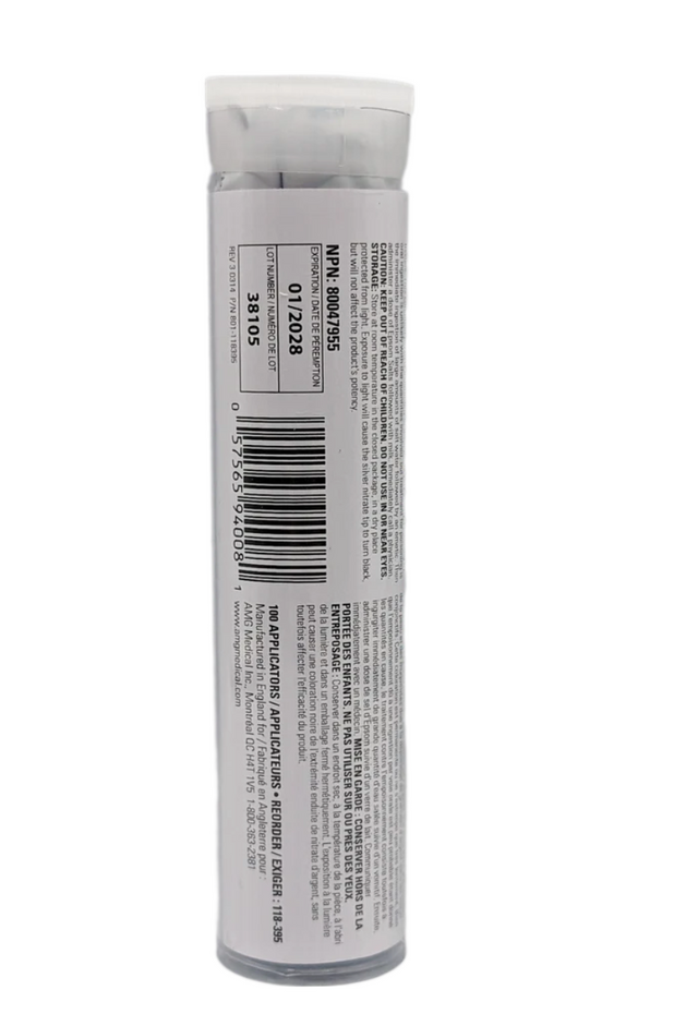 Applicator Silver Nitrate 6in Long Flexible Caustic Applicators - Tube Of 100 - BeHope