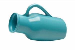 EA/1 URINAL MALE PLASTIC W/ HANDLE 1 1/4QT BLUE GRADUATED AUTOCLAVEABLE - BeHope