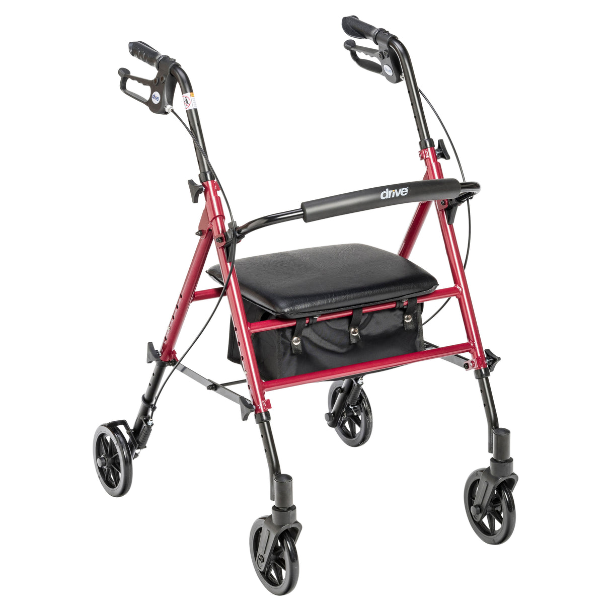 Adjustable Height Rollator Rolling Walker with 6" Wheels - BeHope