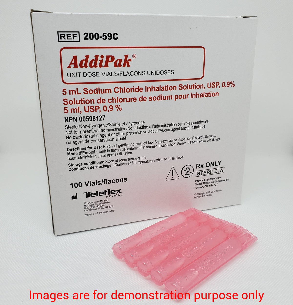 Addipak Saline Sodium Chloride Solution Unit Dose 5ml Red - Box Of 100 - Behope