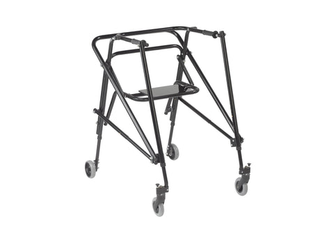 Nimbo 2G Lightweight Posterior Walker with Seat, Extra Large, Emperor Black - BeHope