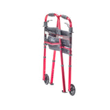 Portable Folding Travel Walker with 5" Wheels and Fold up Legs