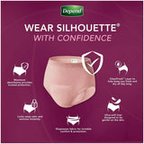 Depend Silhouette Maximum Absorbency Undewear Pink Female Medium - Pack Of 14 - Behope