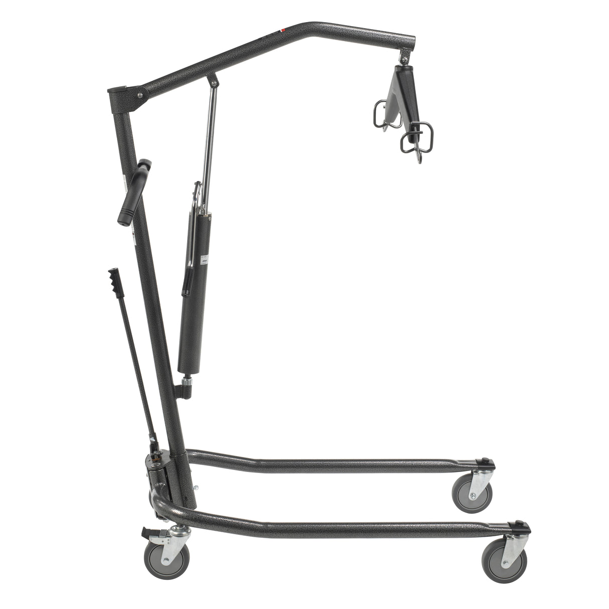 Hydraulic Patient Lift with Six Point Cradle, 5" Casters, Silver Vein