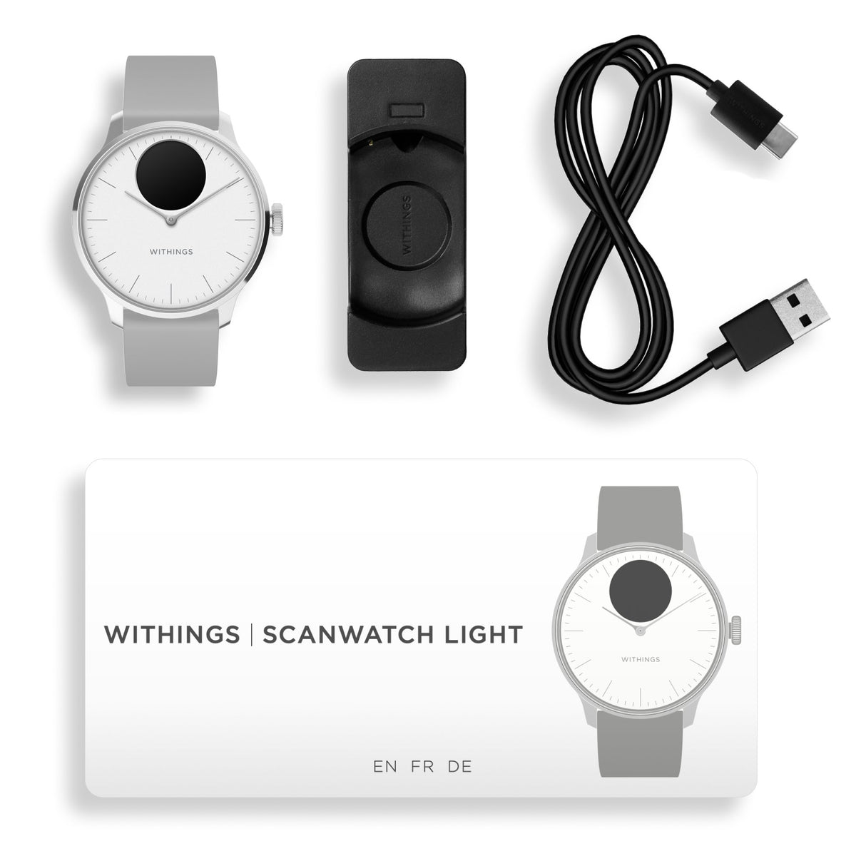 Smartwatch ScanWatch Light 37mm Withings 24 Hours Grayscale OLED Display