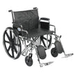 Sentra EC Heavy Duty Wheelchair, Detachable Desk Arms, Elevating Leg Rests, 24"Seat - BeHope