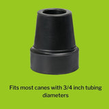 Replacement Cane Tip, 3/4" Diameter - BeHope