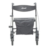 Compact Folding Rollator Rolling Walker, Grey/Black - BeHope