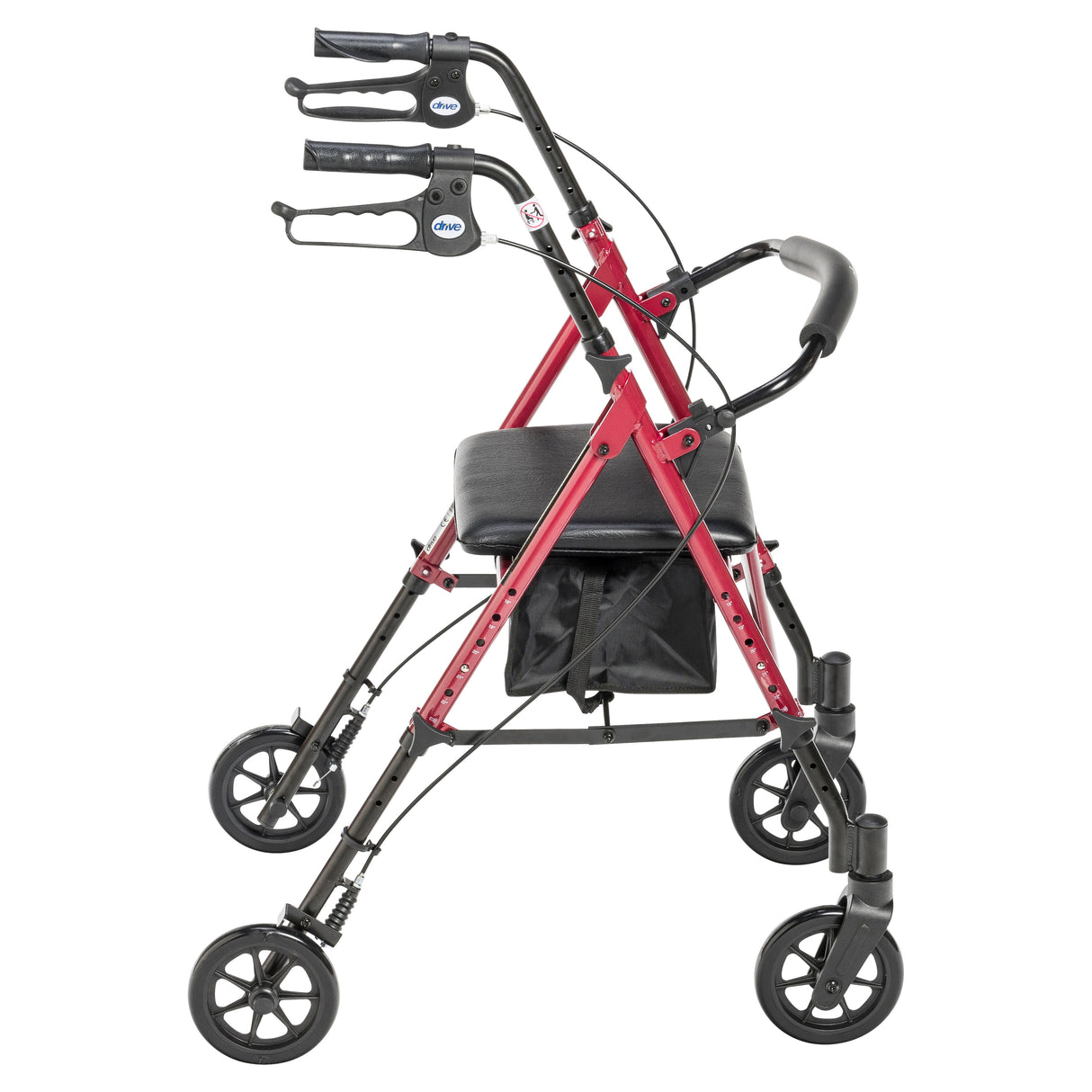 Adjustable Height Rollator Rolling Walker with 6" Wheels - BeHope