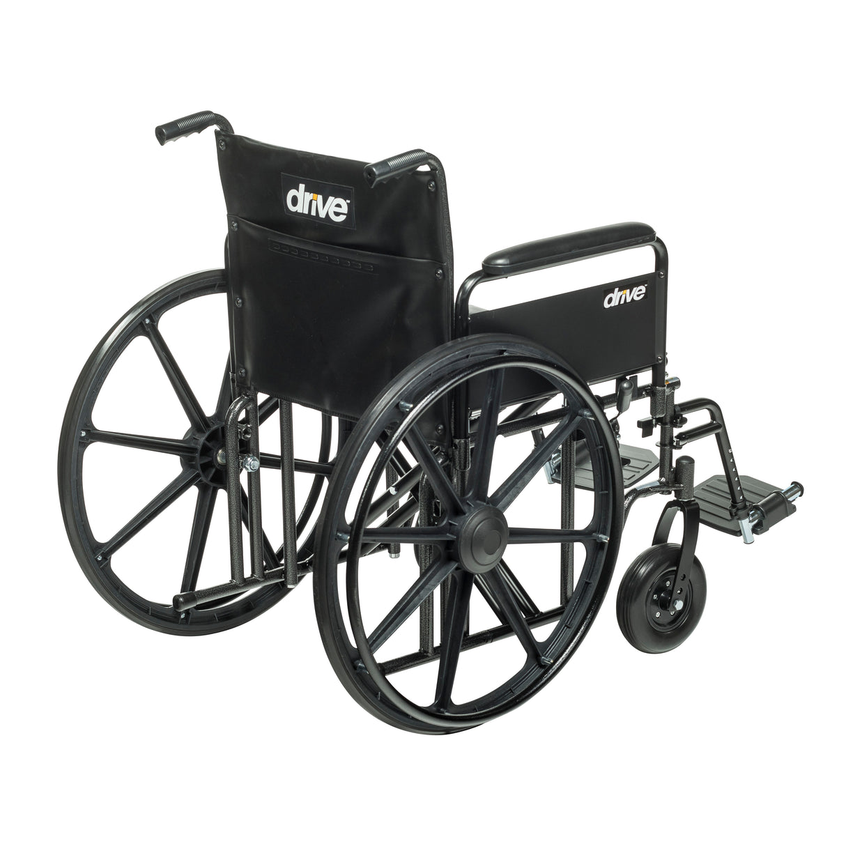 Sentra EC Heavy Duty Wheelchair, Detachable Full Arms, Swing away Footrests, 20" Seat - BeHope