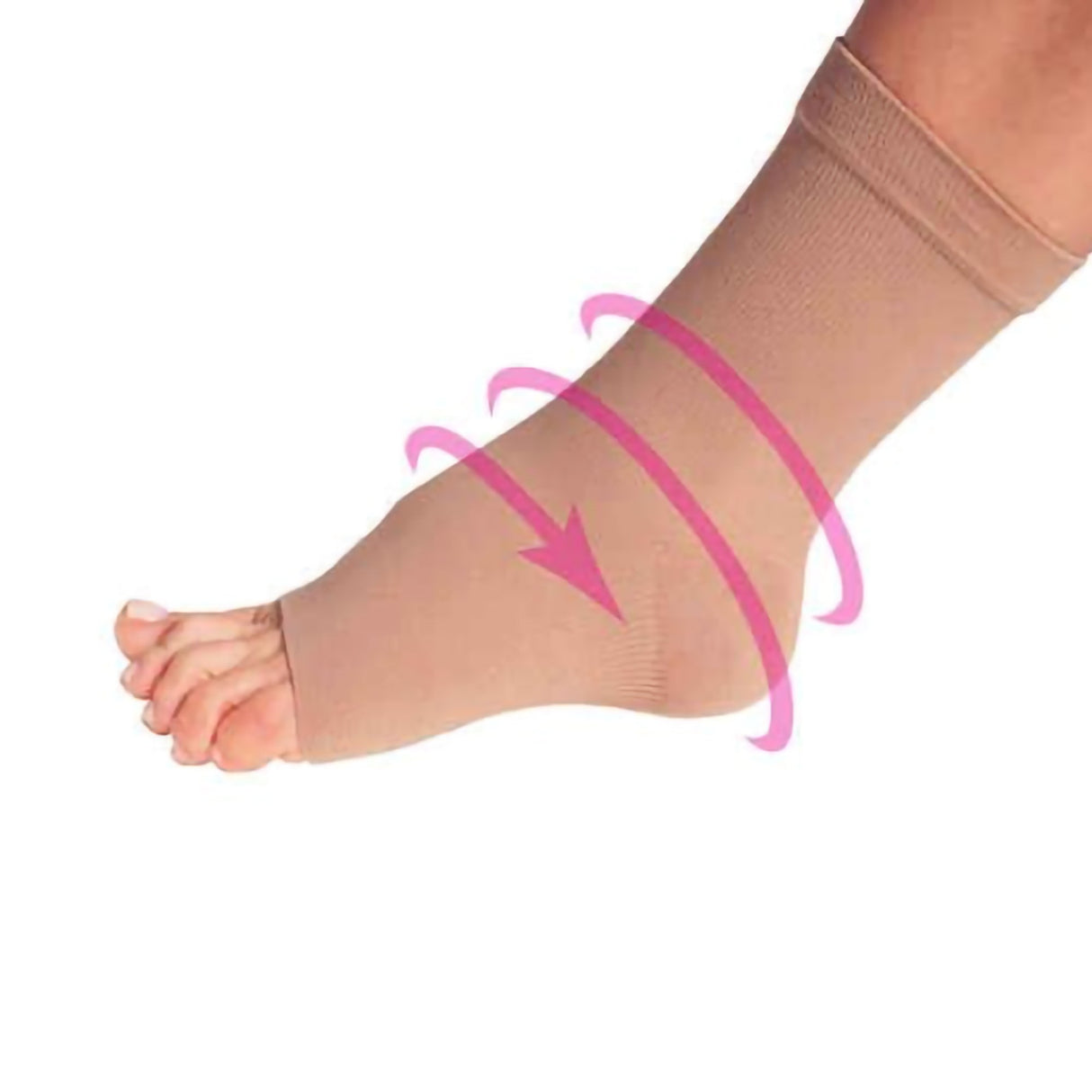 Compression Sleeve Pedi-Smart® Size 3 Beige Ankle - BeHope